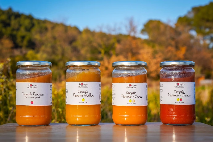 compotes et confitures à base de fruits d'hiver